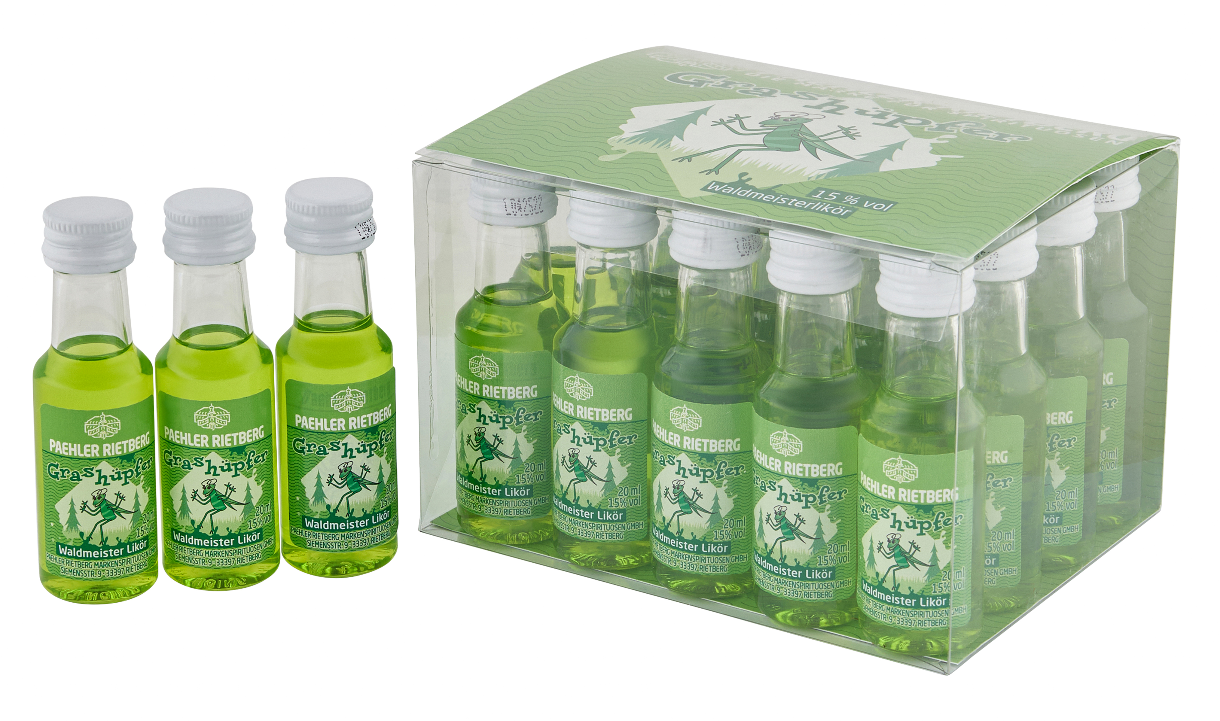 Grashüpfer Likör 20/0,02L PET