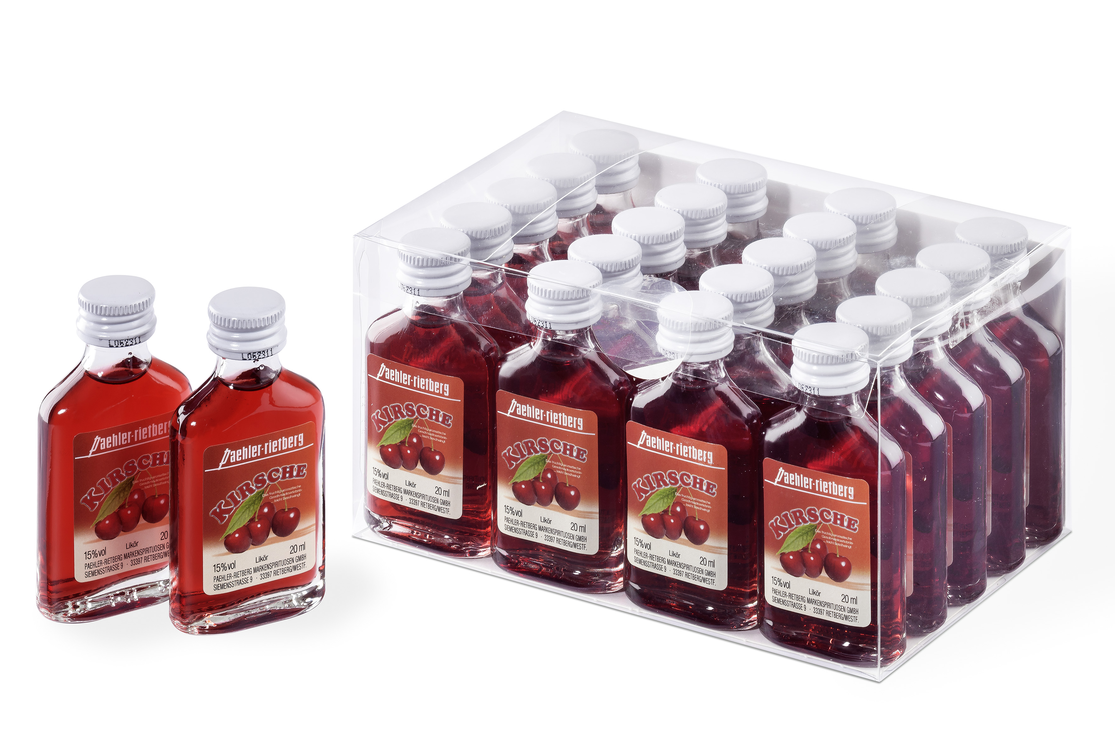 Kirsch Likör 20/0,02L Glas