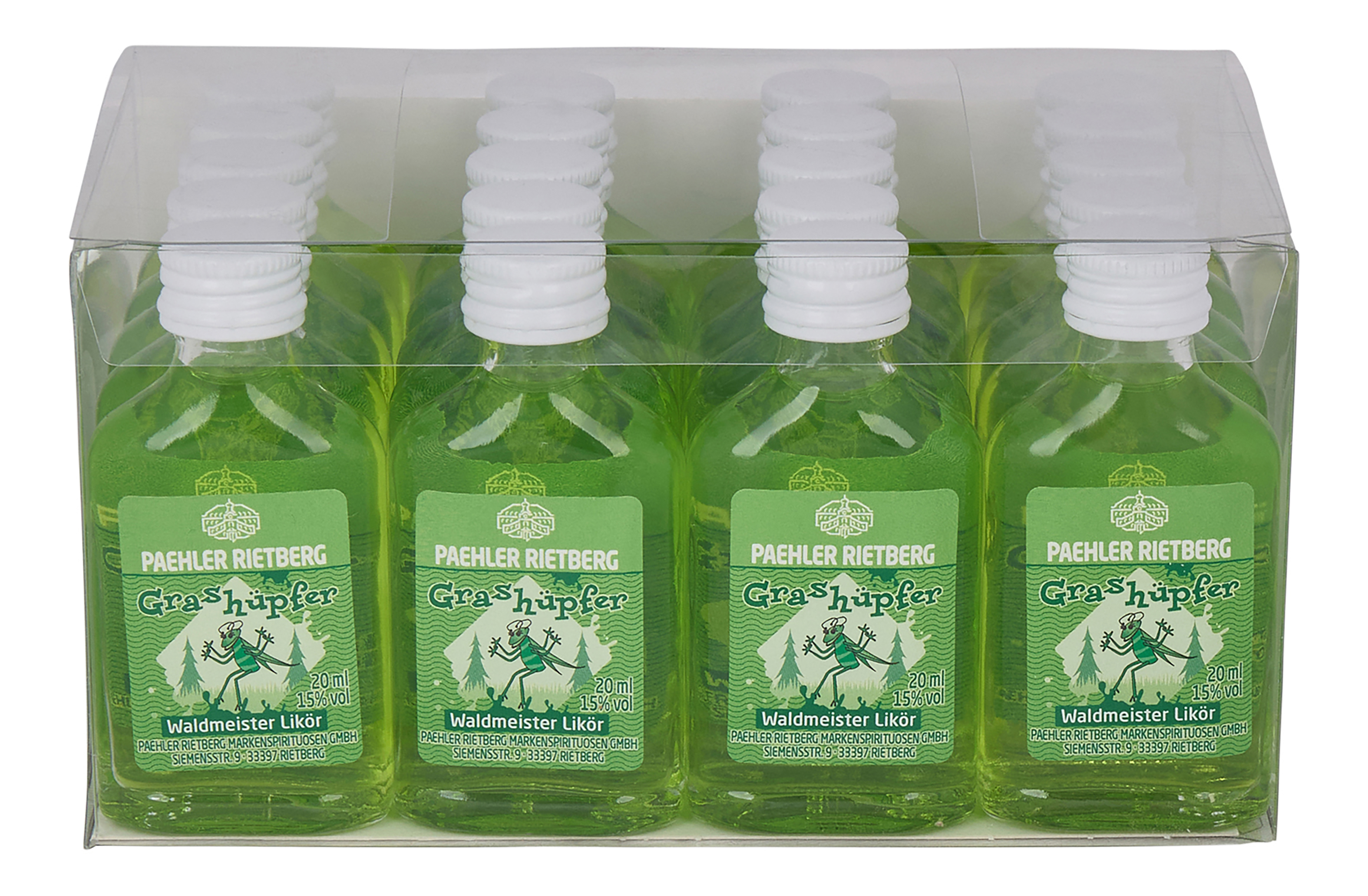 Grashüpfer Likör 20/0,02L Glas