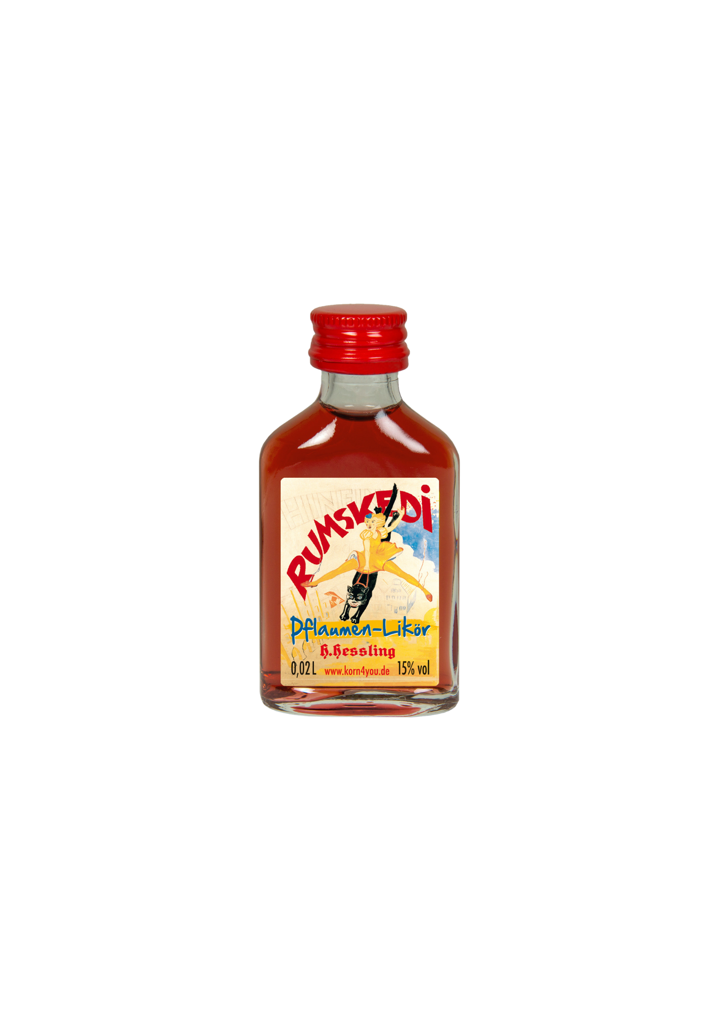 Rumskedi Pflaumen Likör 20/0,02L Glas
