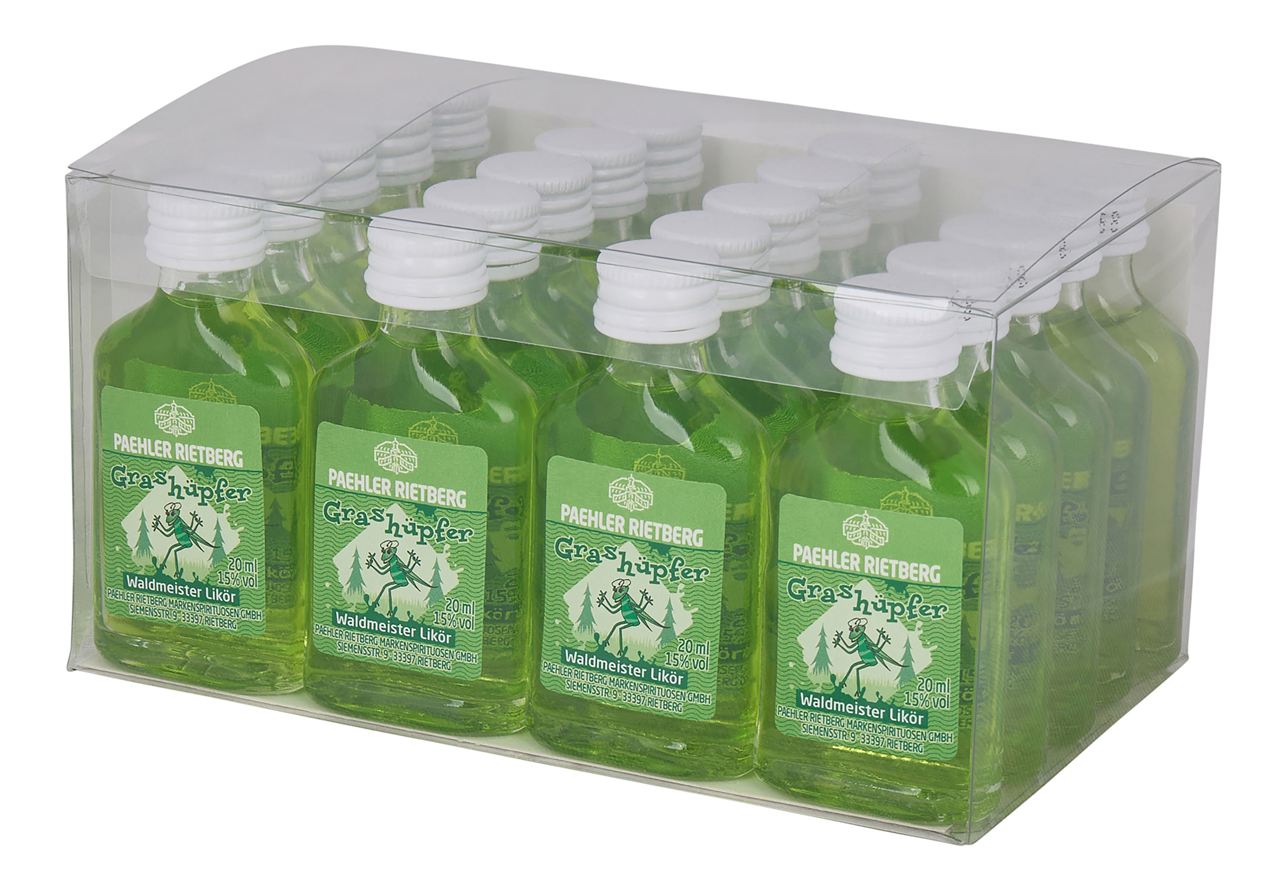 Grashüpfer Likör 20/0,02L Glas