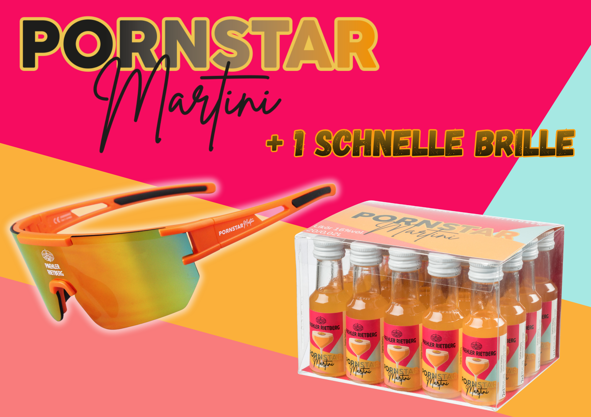 Pornstar Martini + Schnelle Brille, Likör 20/0,02L