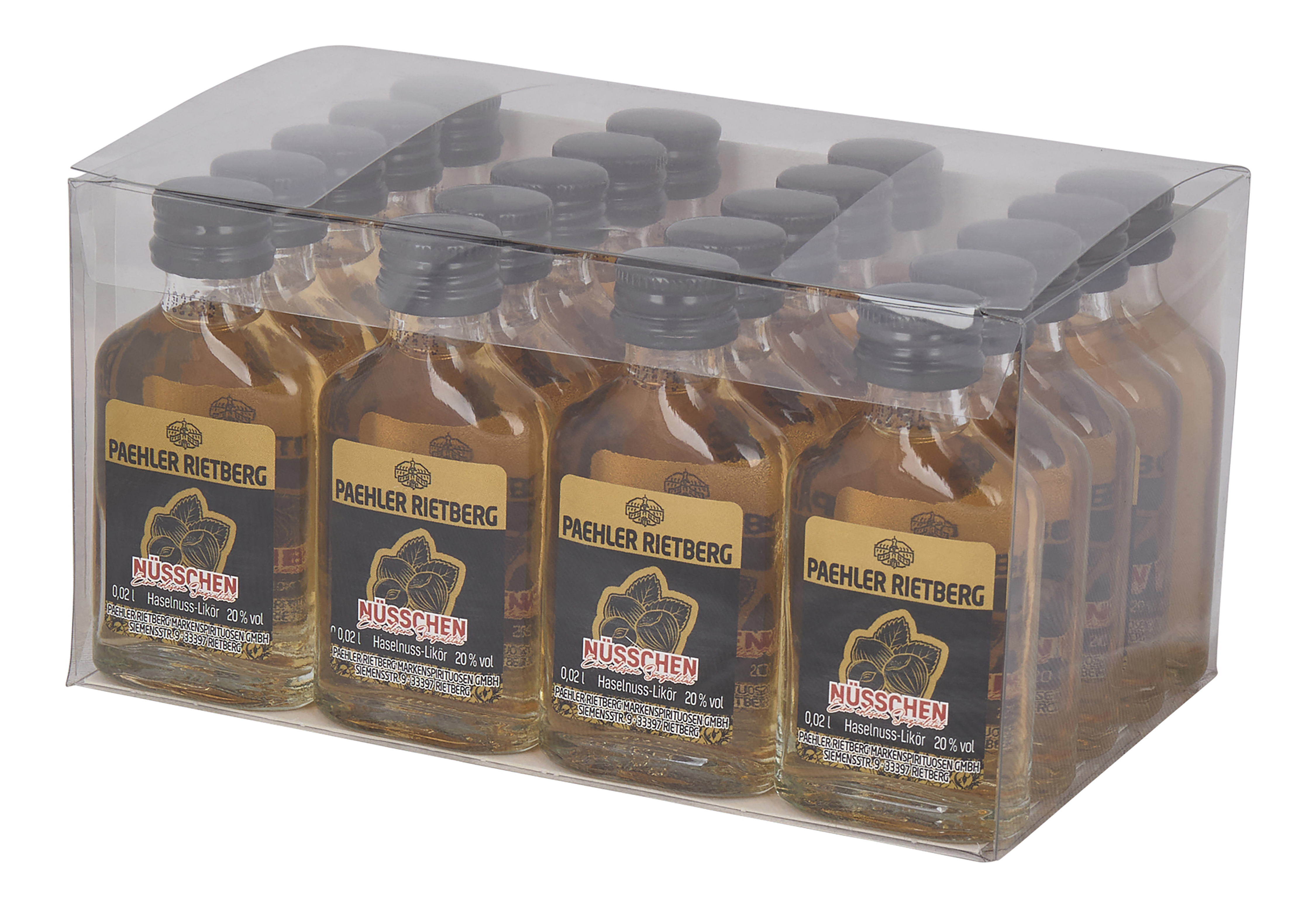 Nüsschen Likör 20/0,02L Glas